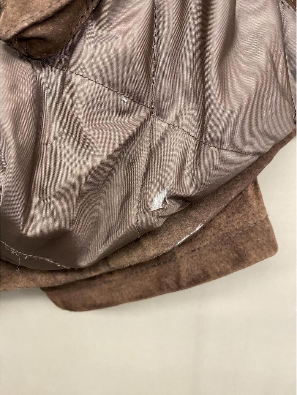 Vintage Y2K Cherokee Men's Large Brown Suede Leather Zip Up/Button-Up Jacket - Picture 6 of 6